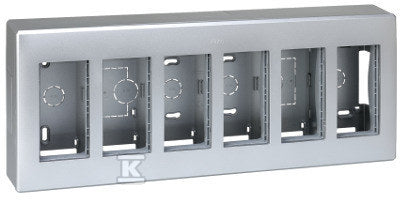 Obudowa natynkowa S500 6-modułowa, 12x K45, kompletna, aluminium, CONNECT