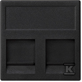 Płytka K45, 2x RJ z osłoną, IBM, szary grafit, CONNECT