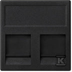 Płytka K45, 2x RJ z osłoną, IBM, szary grafit, CONNECT