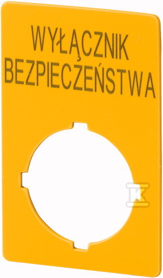 Szyld do przycisków bezpieczeństwa PL M22-XZK1-PL99