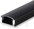 Profil Aluminiowy V-TAC 2mb Czarny, Klosz Czarny VT-8113