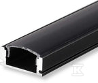 Profil Aluminiowy V-TAC 2mb Czarny, Klosz Czarny VT-8113