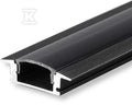 Profil Aluminiowy V-TAC 2mb Czarny, Klosz Czarny, Wpuszczany VT-8106
