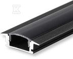 Profil Aluminiowy V-TAC 2mb Czarny, Klosz Czarny, Wpuszczany VT-8106