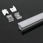 Profil Aluminiowy V-TAC 2mb Anodowany, Klosz Mleczny, Wpuszczany 50x35mm VT-8126