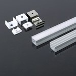 Profil Aluminiowy V-TAC 2mb Anodowany, Klosz Mleczny VT-8110