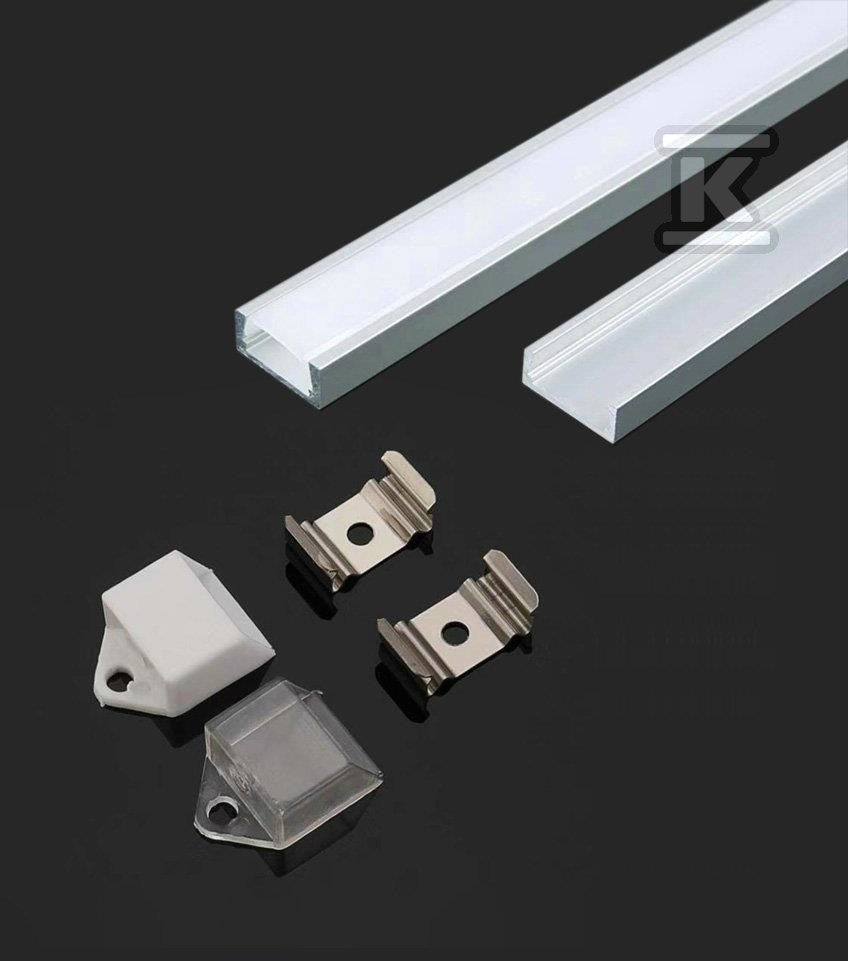 Profil Aluminiowy V-TAC 2mb Anodowany, Klosz Mleczny VT-9327 5 Lat Gwarancji