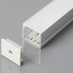 Profil Aluminiowy V-TAC 2mb Anodowany, Klosz Mleczny, Na dwie taśmy 21,5mm VT-8108