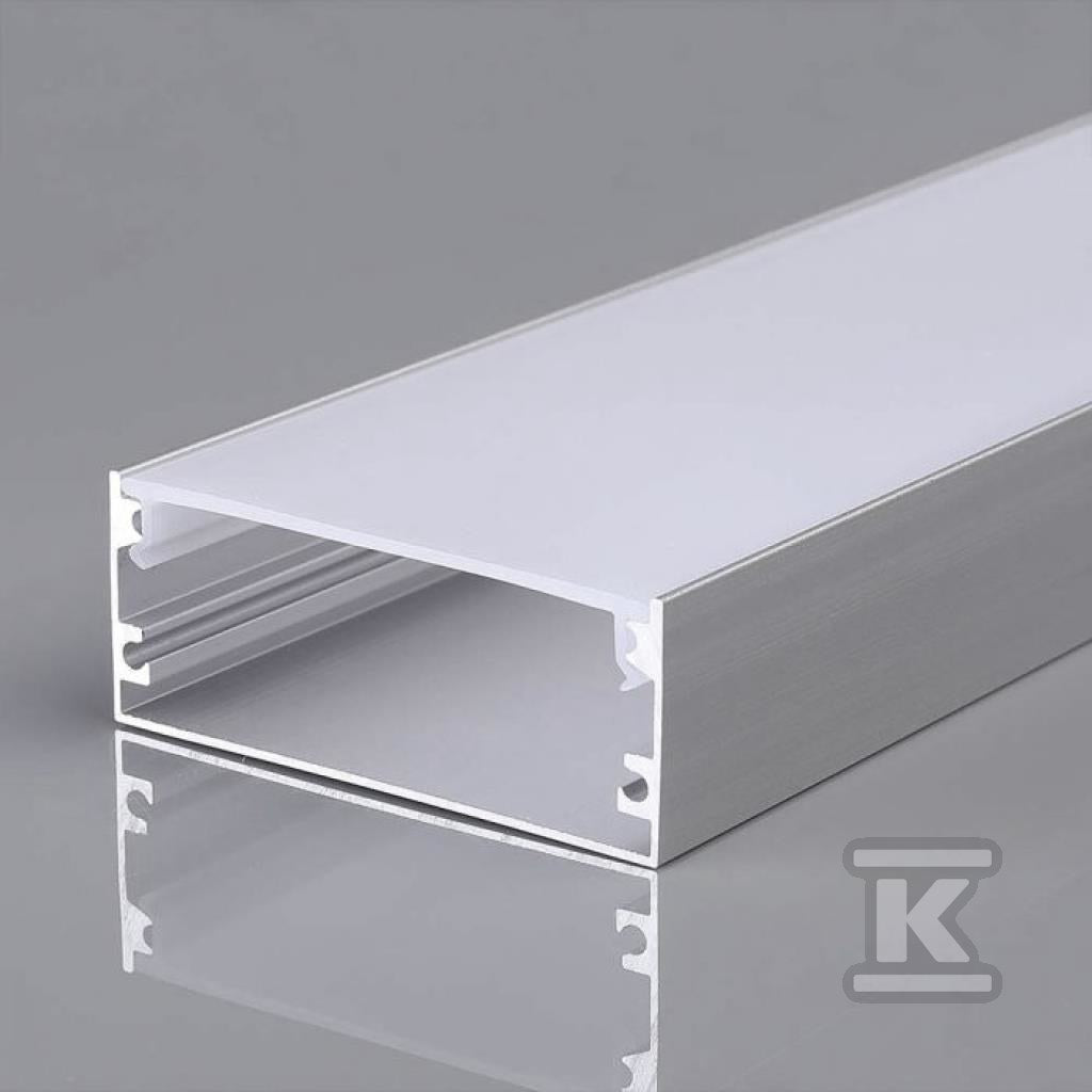 Profil Aluminiowy V-TAC 2mb Anodowany, Klosz Mleczny 20x50mm VT-8206