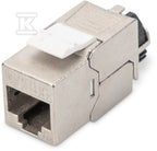 Moduł (gniazdo) keystone RJ45 (8P8C) kat.6A, STP, ekranowany, beznarzędziowy, stalowy, 1szt