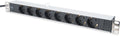 Listwa zasilająca PDU 19" Rack, 8x gniazdo schuko, 2.0m, 1x wtyk unischuko, 16A, aluminiowa