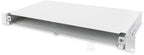 Panel krosowy FO bez płyty czołowej 19'' 1U, wysuw any, dławnica PG13.5 i PG16, opaski/uchwyty, szary