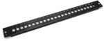 Płyta czołowa do światłowodowego panelu krosowego 12x LC duplex 1U (do DN-96200-QL), czarny