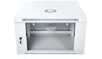 Szafa sieciowa wisząca 19" 9U rack 600x550, drzwi szyba, szary, dzielona, złożona, 60kg