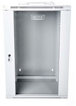 Szafa sieciowa wisząca 19" 9U rack 600x550, drzwi szyba, szary, dzielona, złożona, 60kg