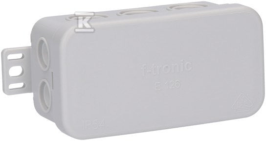 E126 - Puszka odgałęźna naścienna, biała IP54 85 x 44 x 40 mm E126W