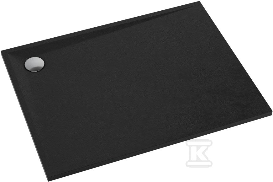 Brodzik kompozytowy Stabilsound Plus "Etrusco Black Stone" 90x120x3 cm, prostokątny