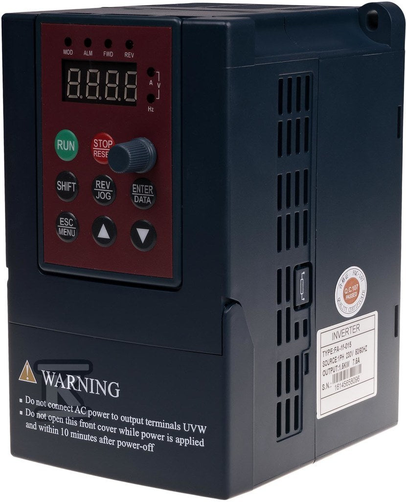 Falownik do silników jednofazowych, Pmax=0,4kW, Uwej=230V