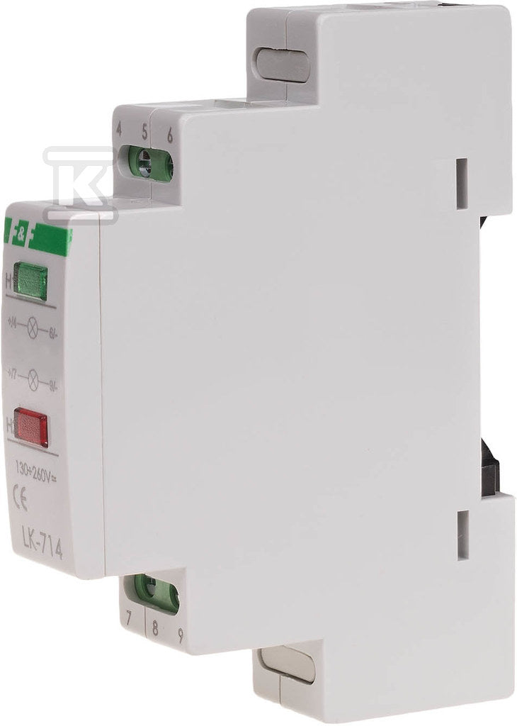 Lampka sygnalizacyjna zasilania-dustanowa LK-714 10÷30V Lampka kontrolna zasilania 2XLED (czerwona zielona) Un=10÷30V AC/DC