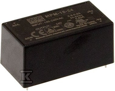 Zasilacz medyczny 15W 15V 1.0A MPM-15-15