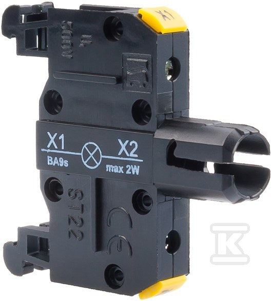 OPRAWA LAMPKI BA9S (BEZ ŹRÓDŁA ŚWIATŁA) SZYNOWA - LED 24VAC/DC BA9S ST22-1417\R06