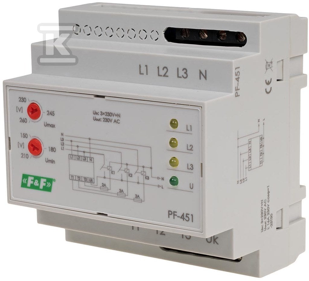 Automatyczny przełącznik faz pf-451 PF-451