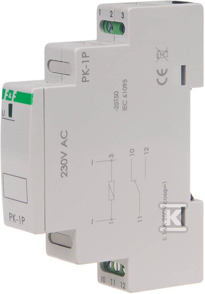 Przekaźnik elektromagnetyczny PK-1P 110 V Un=110V AC/DC Io<16A montaż na szynie TH-35