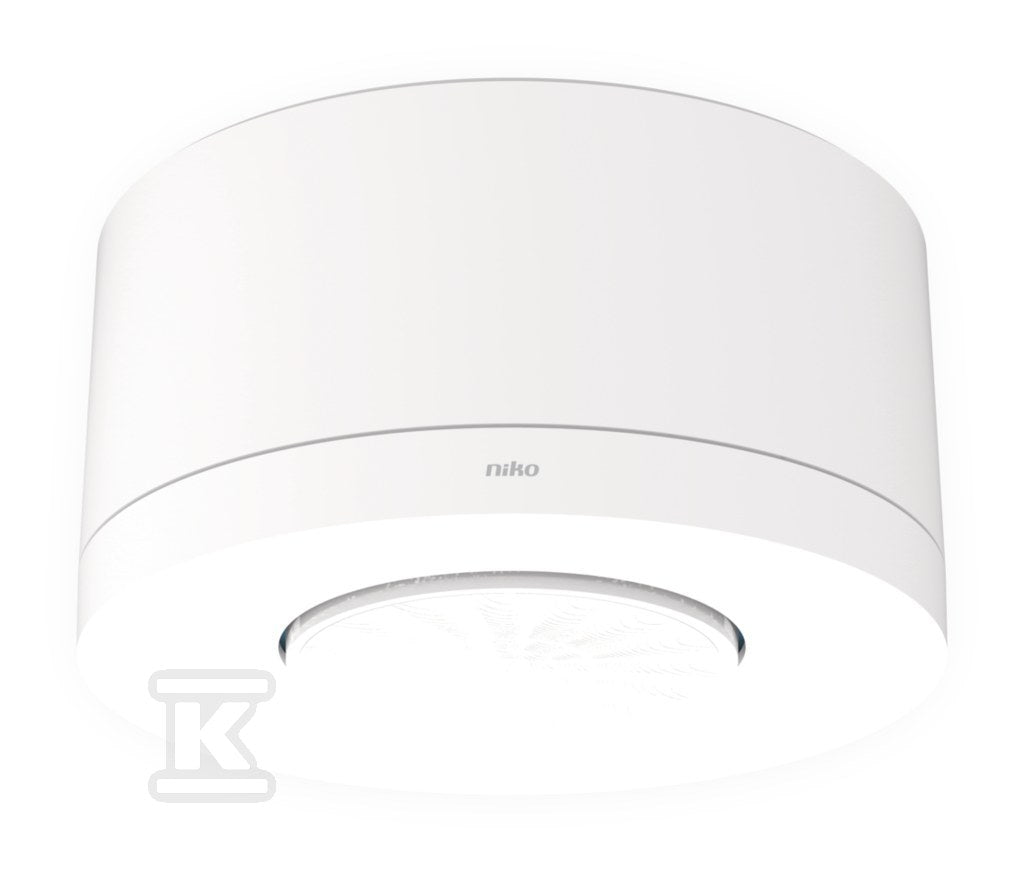 Czujnik obecności P42MR, 230 V, 2 kanały, nadrzędny, 12 – 13 m, 360°, do montażu natynkowego, biały