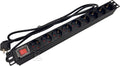 Listwa zasilająca 19" 230V - 9 gniazd (typu F - CEE 7/3 schuko), z wyłącznikiem LED, kabel 1,8m CEE 7/7 ALANTEC
