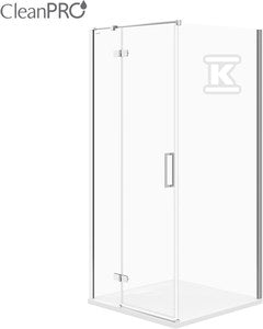 Kabina prysznicowa narożna Jota 90 x 90 x 195 lewa szkło transparentne