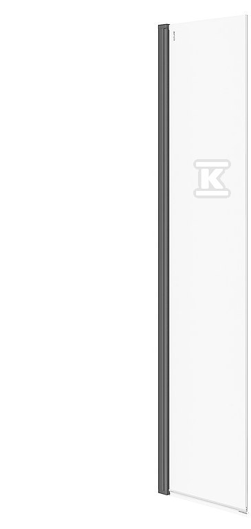 Ścianka ruchoma kabiny prysznicowej Mille Walk-In czarna 50 x 200