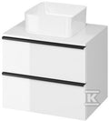 Szafka z blatem Virgo 60 biała czarny ucwhyt zmontowana FSC MI x SGSCH-COC-007574