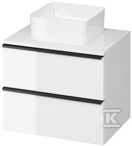 Szafka z blatem Virgo 60 biała czarny ucwhyt zmontowana FSC MI x SGSCH-COC-007574