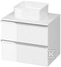 Szafka z blatem Virgo 60 biała uchwyt chrom zmontowana FSC MI x SGSCH-COC-007574