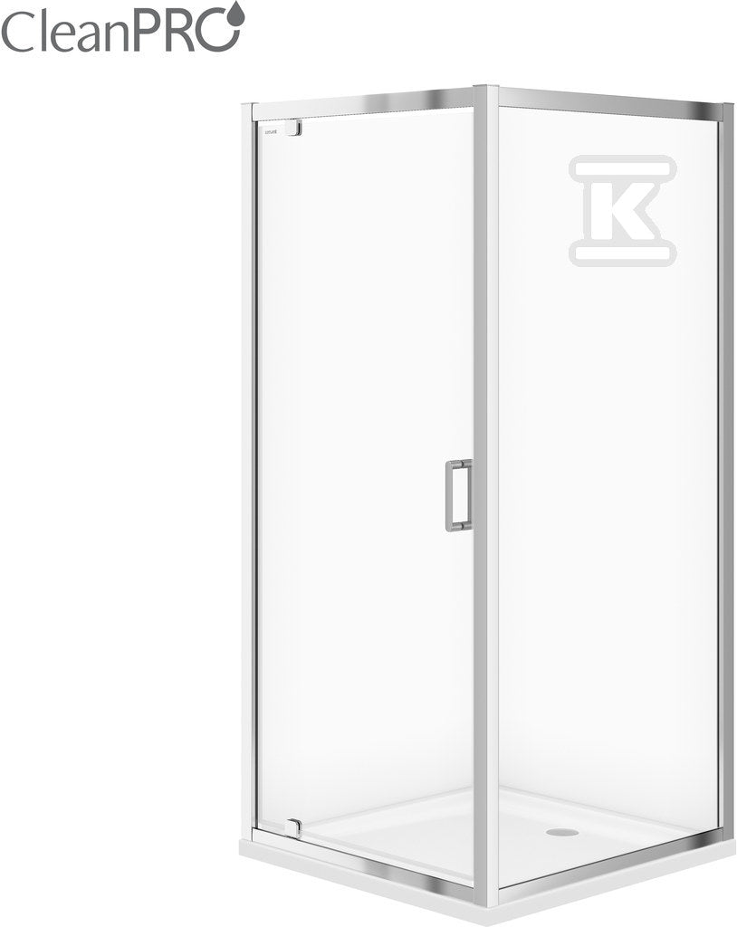 Zestaw B153: kabina Arteco kwadrat 90 x 90 x 190 szkło transparentne + brodzik Tako 90 x 4