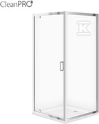 Zestaw B153: kabina Arteco kwadrat 90 x 90 x 190 szkło transparentne + brodzik Tako 90 x 4