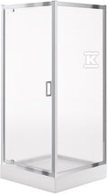 Zestaw B618 kabina arteco kwadrat 90x90x190 szkło transparentne + brodzik tako 90x16 wir