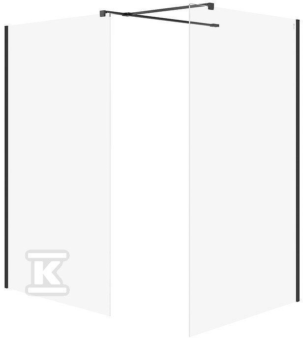 Zestaw b797 walk-in mille czarny 120x90x200 wir