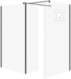 Zestaw b805 walk-in mille z ruchomą ścianką czarny 100x90x30x200 wir