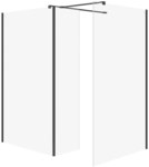 Zestaw b795 walk-in mille z ruchomą ścianką czarny 120x50x200 wir