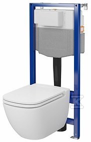 Zestaw podtynkowy C24 Aqua 50 mechaniczny quick fix z miską caspia cleanon, deska duroplastowa wolnoopadająca z łatwym wypinaniem