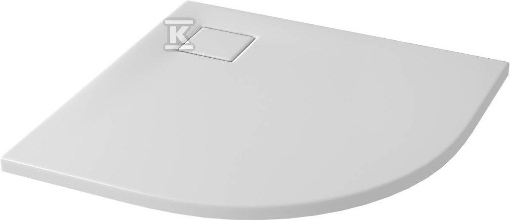 Set B449 brodzik półokrągły Tako slim 90 x 4 biały mat + syfon (VIRT)
