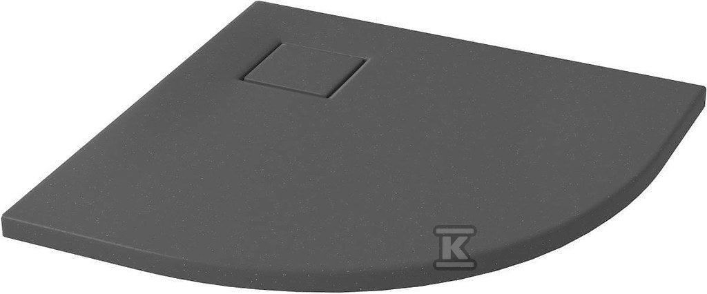 Set B452 brodzik półokrągły Tako slim 80 x 4 szary mat + syfon (VIRT)