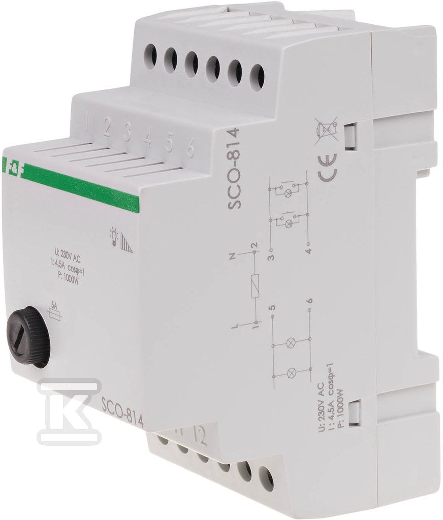 Ściemniacz oświetlenia SCO-814 "z pamięcią" ustawień natężenia oświetlenia, 1000W, 3 moduły