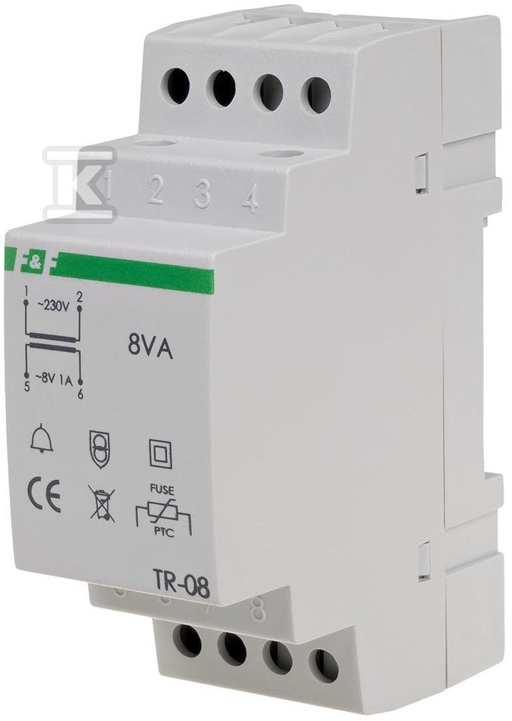 Transformator sieciowy TR-08 8VA, I=1A