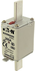 Wkładka bezpiecznikowa, LV, 200 A, AC 500 V, NH1, gL/gG, IEC, podwójny wskaźnik