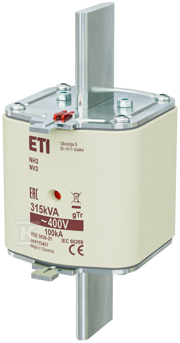 Wkładka topikowa przemysłowa - transformatorowa NH3 GTR 455A/400V 315KVA