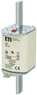 Wkładka topikowa szybka NH2/WT-2C GF 125A/500V