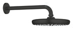 Tempesta 210 Deszczownica z ramieniem 286 mm, 1 strumień (Rain), matte black, oszczędność wody Water Saving, ogranicznik przepływu 9,5 l/min