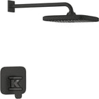Zestaw prysznicowy CUBEO podtynkowy z deszczownicą Tempesta 250 matte black ogranicznik przepływu 9 5 l/min.ramie prysznica 380 mm